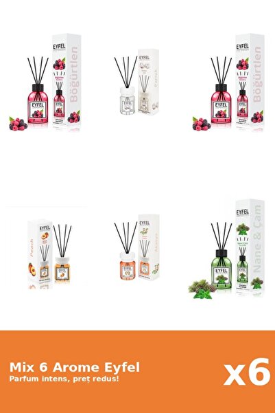Eyfel Set 6 Mix Eyfel: 1x Acacia, 1x Bumbac, 2x Fructe De Padure, 1x Piersica...