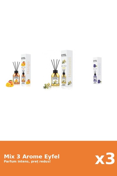 Eyfel Set 3 Mix Eyfel: 1x Mana Maicii Domnului, 1x Mango, 1x Zambile