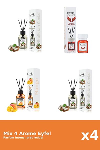 Eyfel Set 4 Mix Eyfel: 1x Mango, 2x Nuca De Cocos, 1x Red Dragon