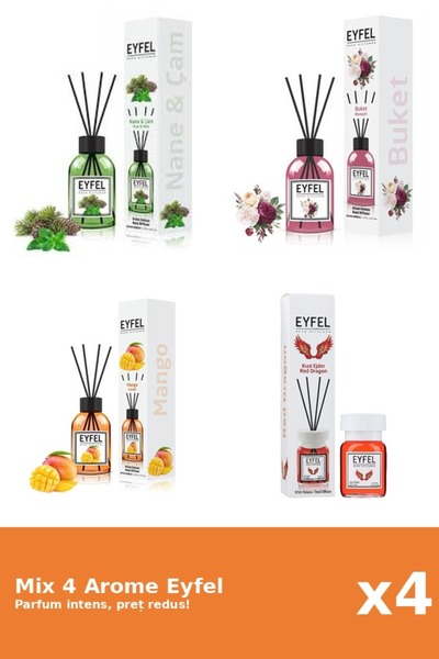 Eyfel Set 4 Mix Eyfel: 1x Bouquet, 1x Mango, 1x Pin Si Menta, 1x Red Dragon