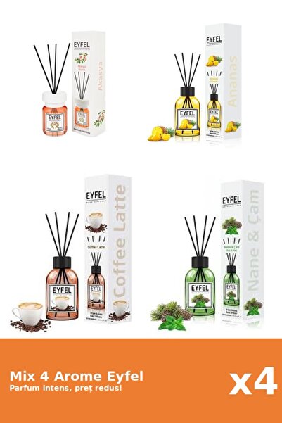 Eyfel Set 4 Mix Eyfel: 1x Acacia, 1x Ananas, 1x Cafea, 1x Pin Si Menta