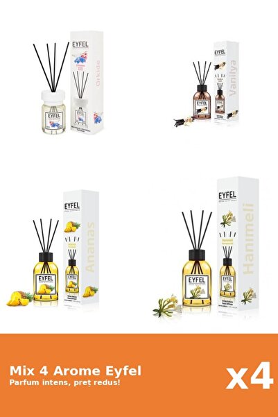 Eyfel Set 4 Mix Eyfel: 1x Ananas, 1x Mana Maicii Domnului, 1x Orhidee, 1x Van...