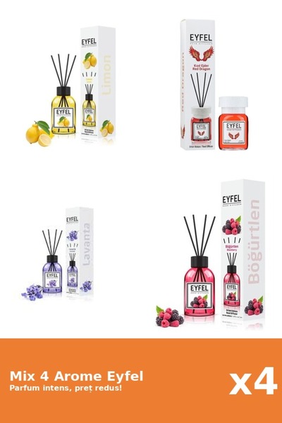Eyfel Set 4 Mix Eyfel: 1x Fructe De Padure, 1x Lamaie, 1x Lavanda, 1x Red Dragon