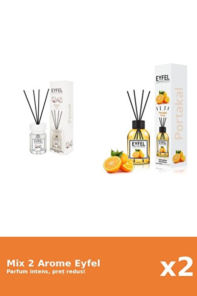 Eyfel Set 2 Mix Eyfel: 1x Bumbac, 1x Portocala