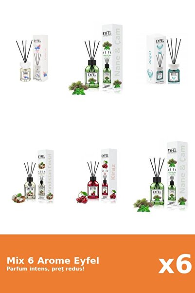 Eyfel Set 6 Mix Eyfel: 1x Angel, 1x Cirese, 1x Nuca De Cocos, 1x Orhidee, 2x ...