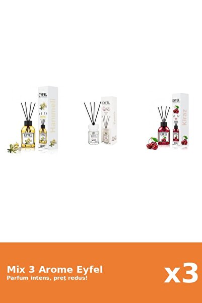 Eyfel Set 3 Mix Eyfel: 1x Bumbac, 1x Cirese, 1x Mana Maicii Domnului