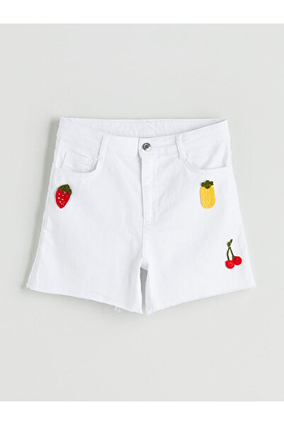 LC Waikiki Pantaloni scurți brodați pentru fete Özmarka, sezon nou