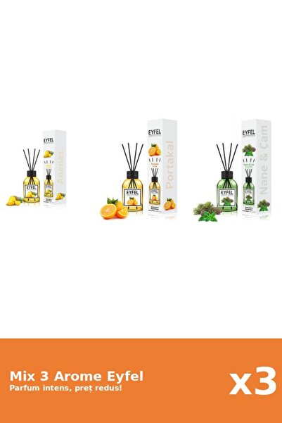 Eyfel Set 3 Mix Eyfel: 1x Ananas, 1x Pin Si Menta, 1x Portocala