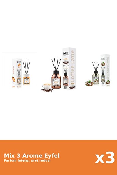 Eyfel Set 3 Mix Eyfel: 1x Cafea, 1x Nuca De Cocos, 1x Piersica