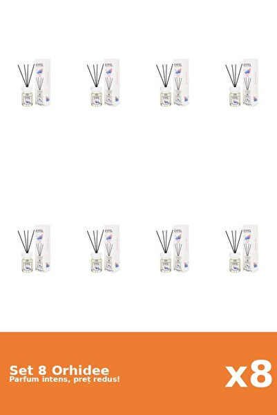 Eyfel Set of 8 Orchid Air Freshener, 120 ml