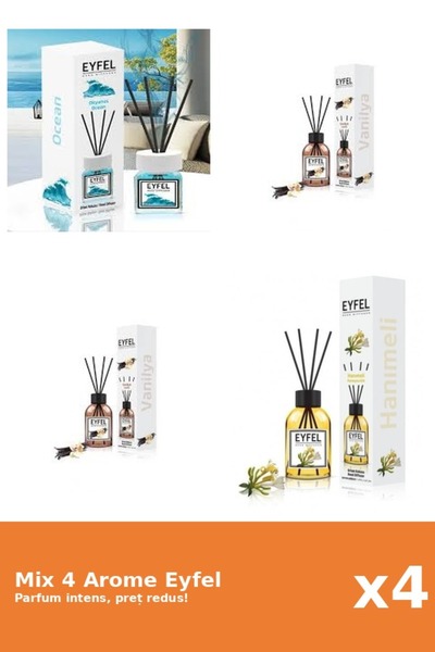 Eyfel Set 4 Mix Eyfel: 1x Mana Maicii Domnului, 1x Ocean, 2x Vanilie