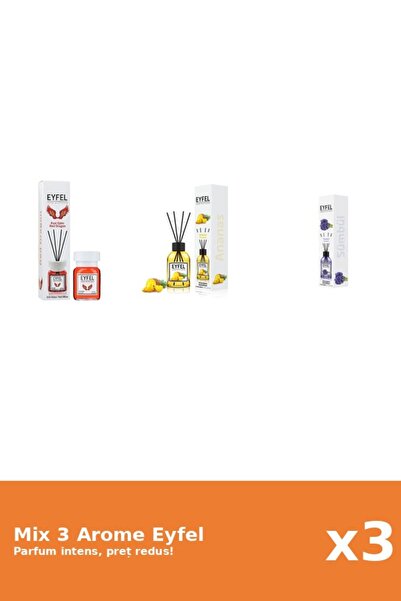Eyfel Set 3 Mix Eyfel: 1x Ananas, 1x Red Dragon, 1x Zambile