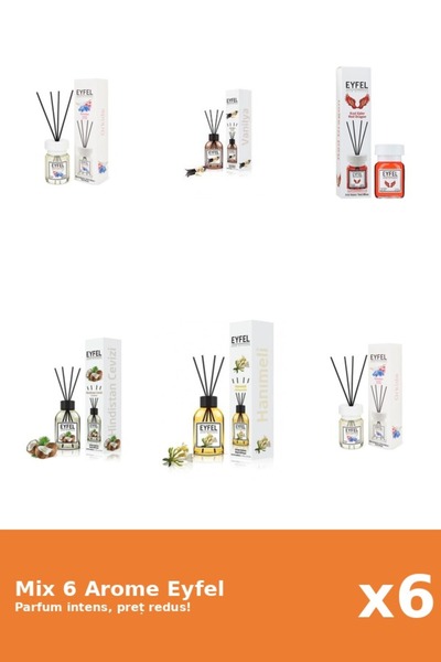 Eyfel Set 6 Mix Eyfel: 1x Mana Maicii Domnului, 1x Nuca De Cocos, 2x Orhidee,...