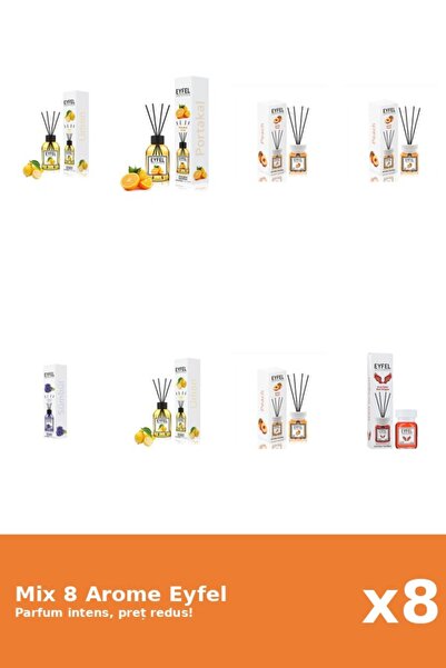 Eyfel Set 8 Mix Eyfel: 2x Lamaie, 3x Piersica, 1x Portocala, 1x Red Dragon, 1...