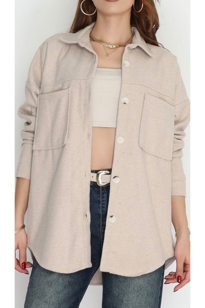 MODA Çift Cepli Unisex Kaşe Gömlek