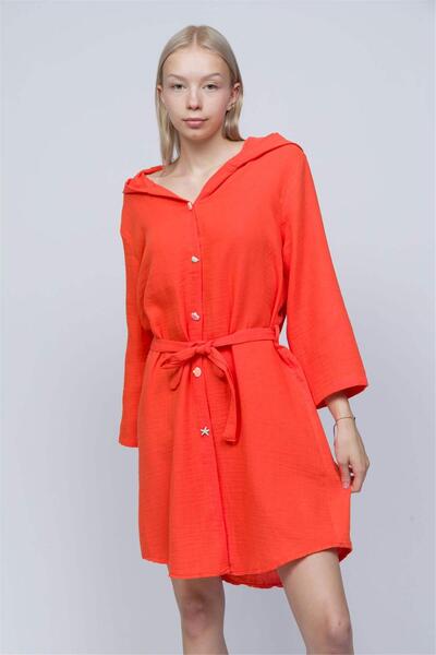 OBJE Women's Coral Hooded Beach Dress