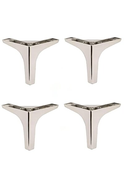 markentegra 4 Adet Krom Ayaklı Lüks Mobilya Kanepe Sehpa TV Ünitesi Koltuk Ayağı