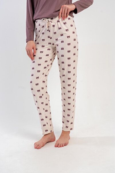 OBJE Women's Milk Coffee Pajama Bottoms