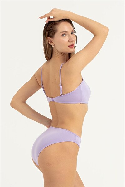 OBJE Kadın Açık Lila İnce Askılı Bikini
