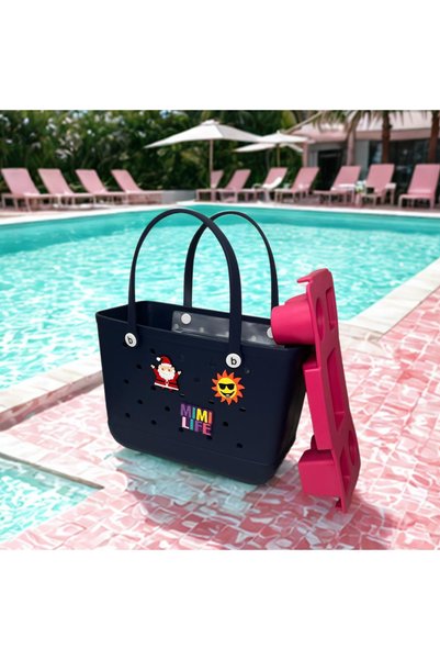NON XL EVA Beach Tote Bag Set – Luxury Waterproof Summer Bag with Tray & Charms