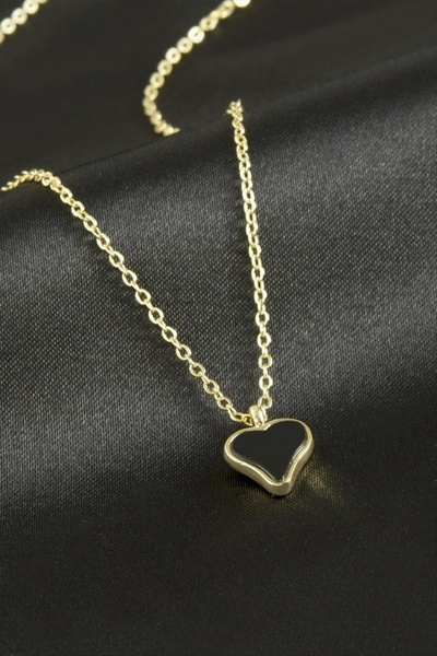 ZERO LAND Storozal Heart Polyester Necklace (71237) - Black