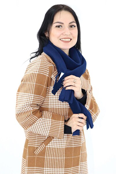 OBJE Women's Navy Blue Fleece Scarf