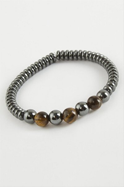 ZERO LAND سوار من الحجر الطبيعي هيماتيت عين النمر من ستوروزال (74044) - أنثرا...