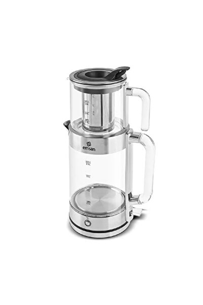 Emsan Feel Steel XL Cam Çay Makinesi 30 Fincan