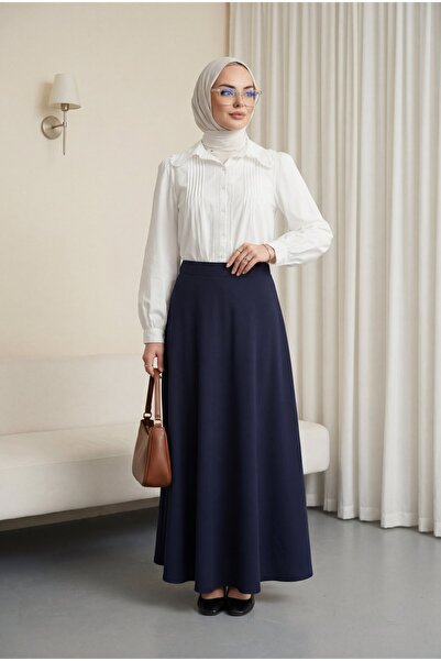 HİJABAYA Μπλούζα πουκάμισο με Μπροντερί πιέτες στο μπροστινό μέρος και λεπτομ...