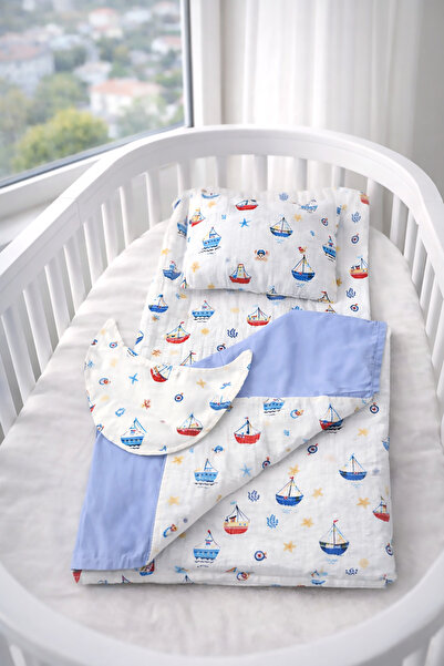 FERA BEBEKLER İÇİN MİNDER YASTİKLİ KUNDAK ÖRTÜLÜ YAKALIK Lİ ELYAF DOLGULU MÜS...