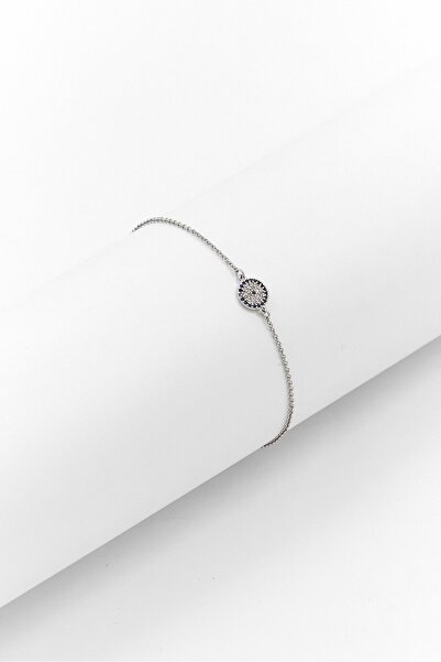 Mestige Women Gemstones Silver Plated Bracelet, Silver