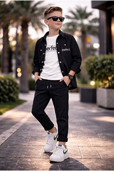 KOKOŞ BEBEK Σετ 3 τεμαχίων για αγόρια με τέλειο εμπριμέ μπουφάν - Ηλικία 9/13...