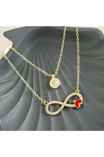 ZERO LAND ستوروزال إنفينيتي (75108) قلادة مزدوجة - أصفر