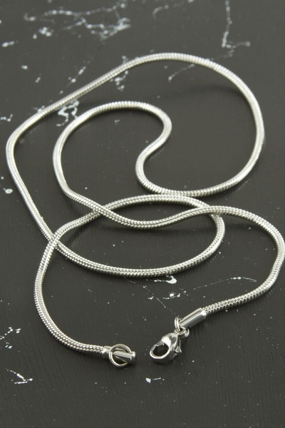 ZERO LAND سلسلة ستوروزال الفولاذية 55 سم - (74748) لون فضي