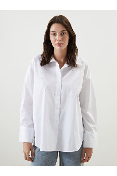 LC Waikiki Özmarka New Season Stoned Oversized Women's Shirt