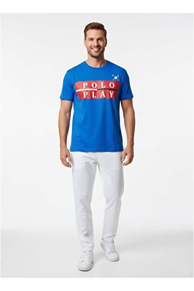 poloplay Mens Graphic T-shirt -BLUE