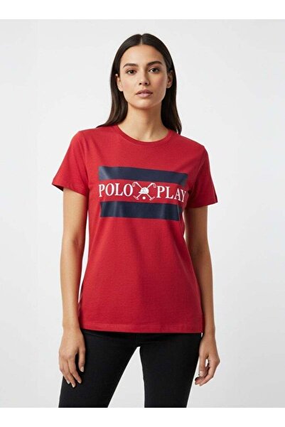 poloplay Ladies Graphic T-shirt -RED