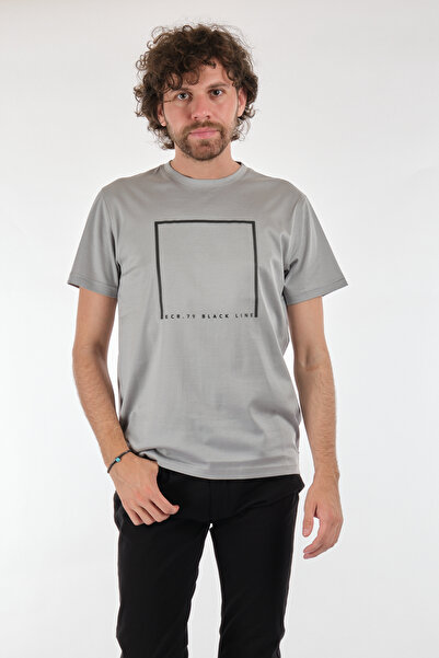 Ecer Μινιμαλιστικό Oversize Ανδρικό T-Shirt με Κοντά Μανίκια - Για Καθημερινή...