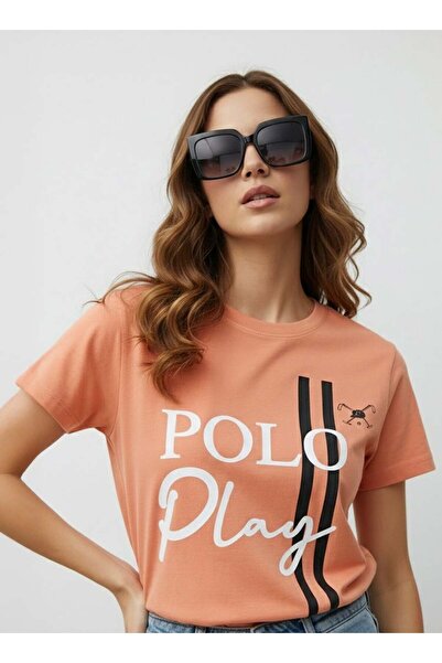 poloplay تيشيرت بناتي برسومات - أرجواني فاتح