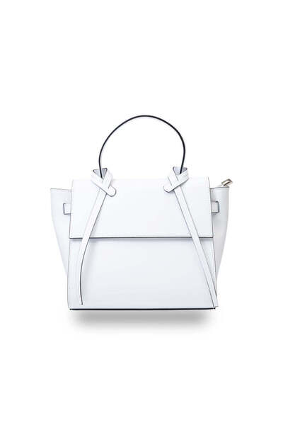 TORO NERO Γυναικεία Τσάντα Erika από λευκό Γνήσιο Δέρμα