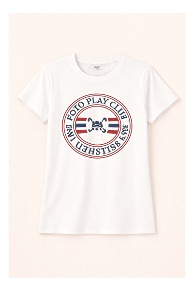 poloplay تيشيرت بناتي برسومات - أبيض