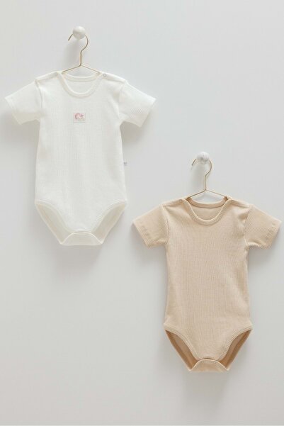 Caramell Basic Blouse Half Sleeve Girls' Double Blouse Beige