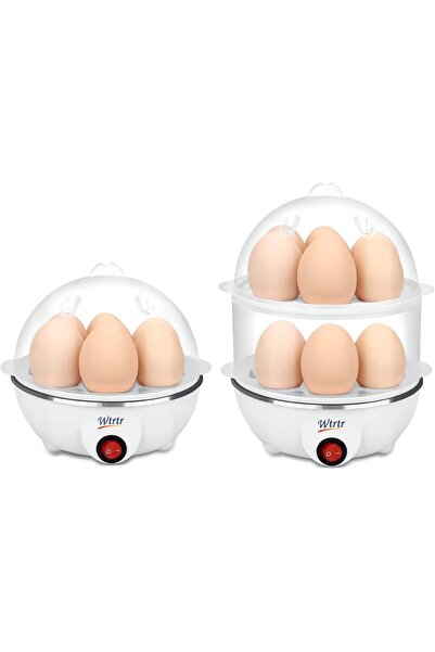 wtrtr 350W Double Deck Egg Cooker, 7-14 Egg Boiler & Steamer, Auto Shut-Off, ...
