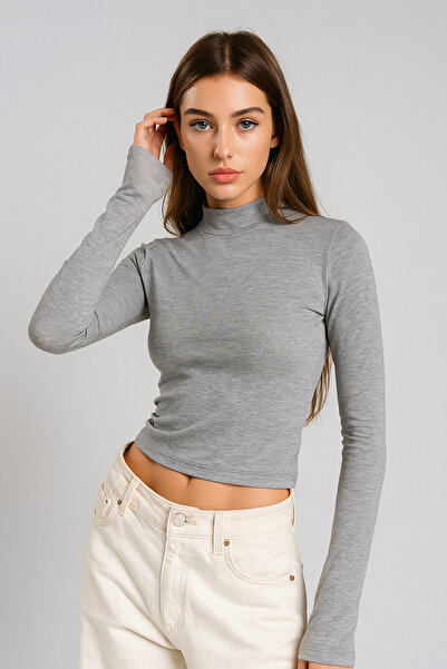 WILD BEE Women's Grimelange Half Turtleneck Long Sleeve Blouse