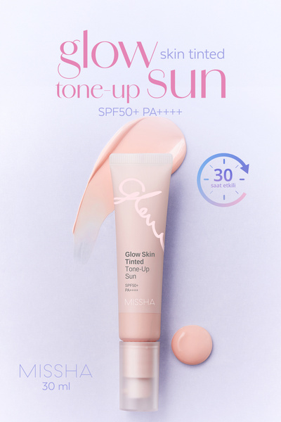 Missha Pürüzsüzleştirici Aydınlatıcı Ton Eşitleyici Güneş Kremi Glow Skin Tin...