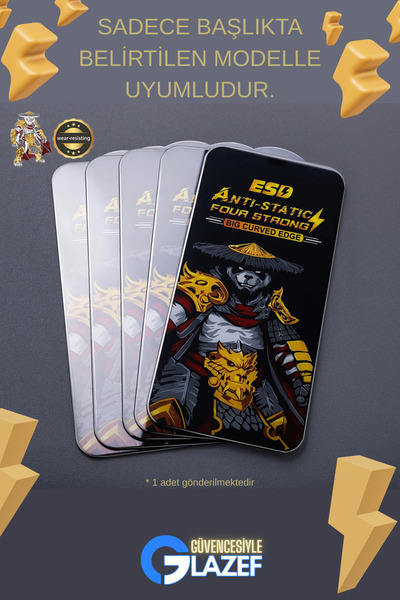 Glazef iPhone 15 Pro Max Unbreakable Glass Black Corner Full Coverage Screen ...