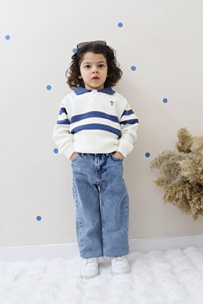 DUDOR KİDS МЪЖКИ СИН ДЪНКИ И ПЛЕТЕН ПУЛОВЕР - ПРАЗНИЧНА ОБУВКА