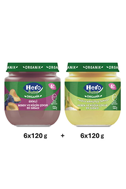 Hero Baby ORG ERİK*6 +ORG MUZLU ARMUTLU TAHILL*6