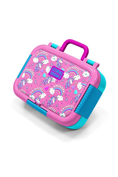 Coral High Παιδικό μωβ ανοιχτό ροζ μονόκερο με σχέδιο από ανοξείδωτο ατσάλι κ...