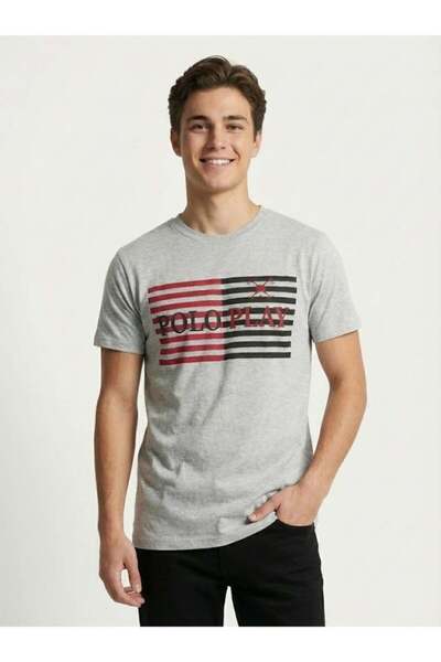 poloplay Mens Graphic T-shirt -GREY